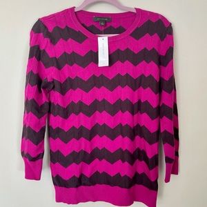 Ann Taylor pink striped sweater